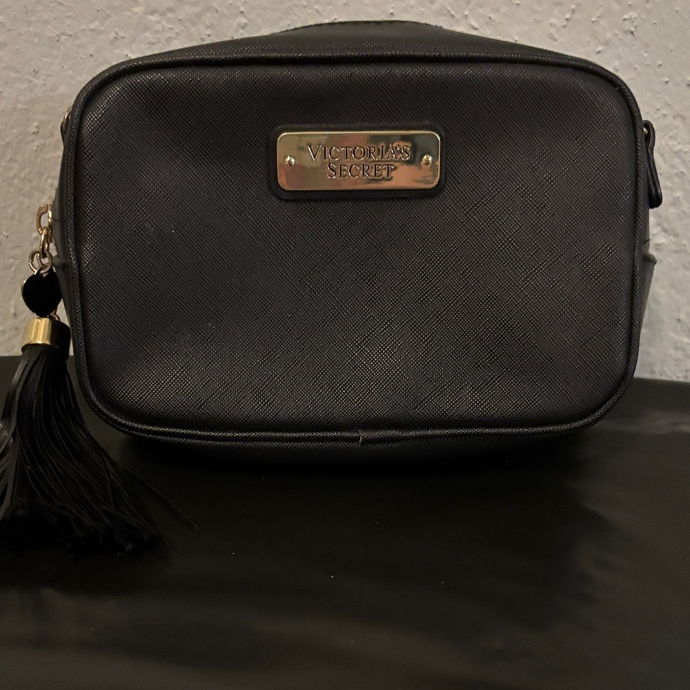 Victoria's Secret Black Cosmetic Bag with Tassel